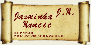 Jasminka Mančić vizit kartica